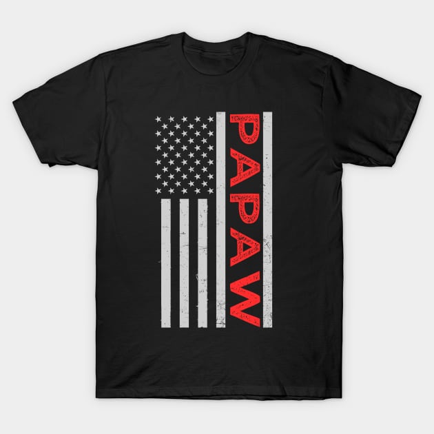 Papaw Shirt | Patriotic US American Flag Gift T-Shirt by Gawkclothing